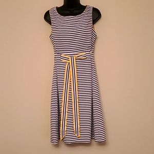 - Kim Roger's Dress with Stripes Yellow/Gray/White Size 12